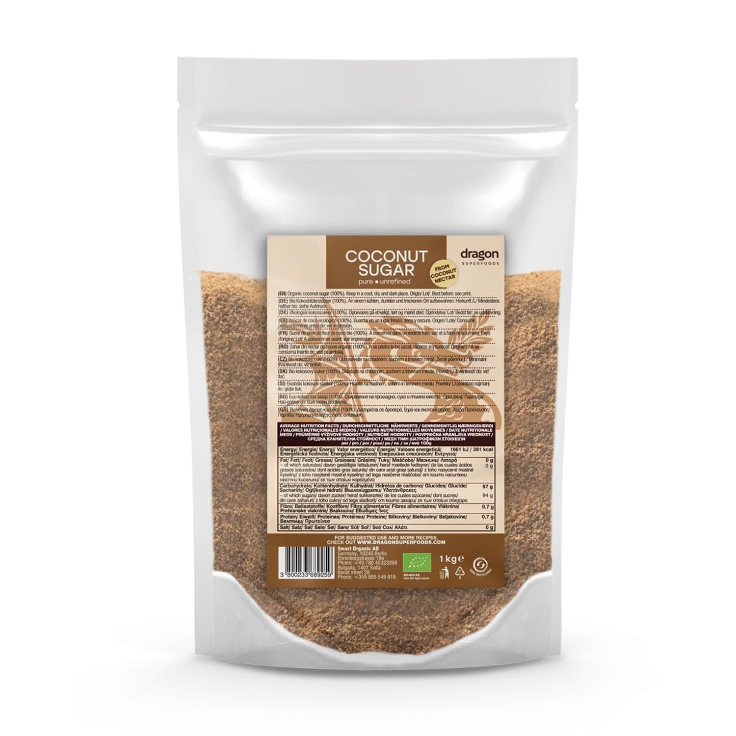 Cukier kokosowy-100% organiczny, nierafinowany, 1 Kg. Słodziki Naty Shop 1 Kg.