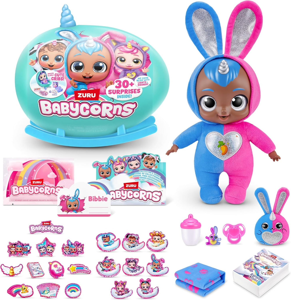 Babycorns Serie 1 von ZURU Magic Babypuppe Katze (Poppy) z akcesoriami, niespodzianka Unboxing-Spielzeug für Kinder, Mädchen