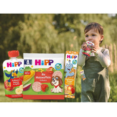 HiPP Bio Quetschie Mango-Banane in Apfel mit Karotte (8 x 100g), ab 1 Jahr, Frucht- und Gemüsepüree, ohne Zuckerzusatz, vegan, in bester Bio-Qualität
