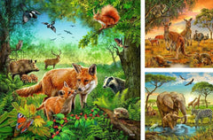 Ravensburger Puzzle pentru copii - 09330 Animale ale Pământului - Puzzle pentru copii de la 5 ani, cu 3X49 piese Puzzle Naty Shop