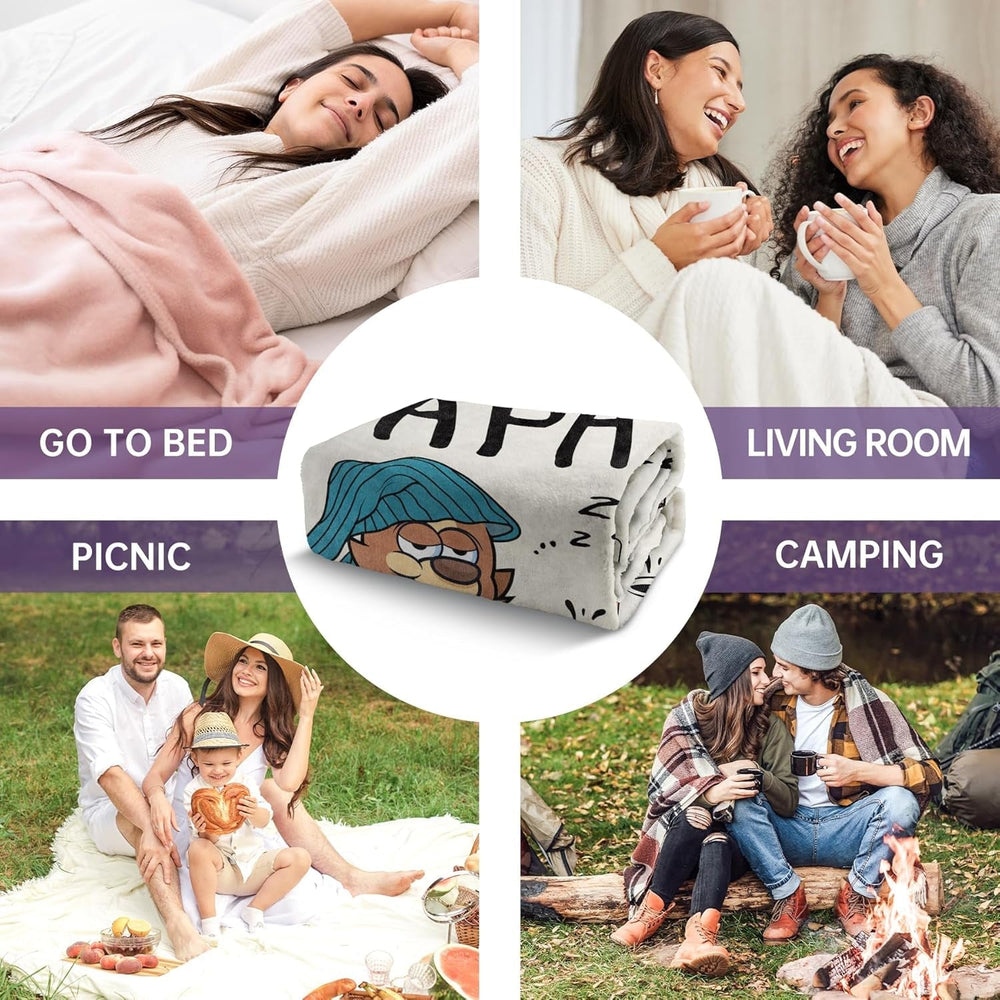 Musaecoin prezent dla taty, prezent urodzinowy dla taty, pomysły na prezent dla taty, prezenty dla taty, koc flanelowy 50-60 cali, prezent na Boże Narodzenie dla taty, prezent na dzień ojca Łóżka i koce musaecoin