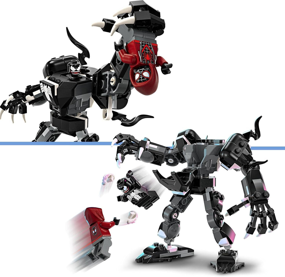 LEGO Marvel Venom Mech kontra. Miles Morales Ruchome figurki dla dzieci Zestaw Spider-Mana z pojedynkiem superbohaterów Mini figurki Zabawka na prezent dla chłopców i dziewcząt w wieku 6 lat 76276 Zestawy do budowania Besuche den LEGO-Store