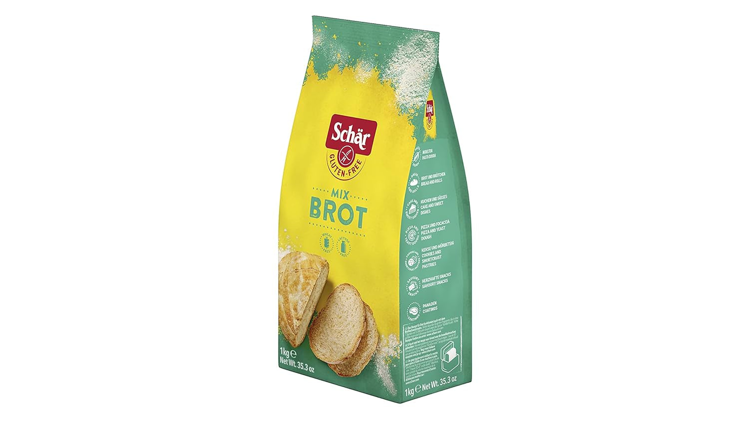 Mix B - Brot Mix Backmischung Glutenfrei 1Kg, opakowanie 10Er Naty Shop
