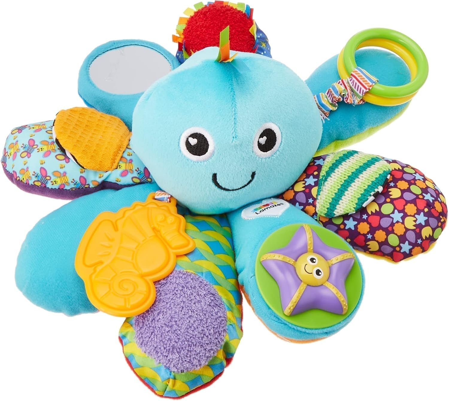 LAMAZE Octivity Time Baby Jucărie senzorială, bebeluș moale pentru joacă și descoperire, Octopus Toddler potrivit de la 6 luni, băieți și fete de peste 1 an Jucarii Bebe Naty Shop