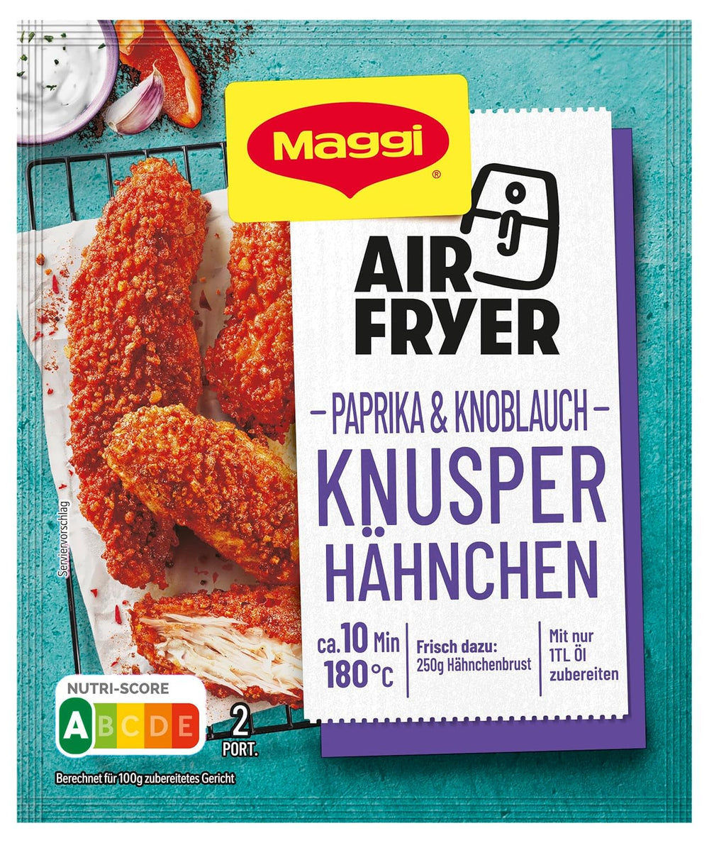 MAGGI Airfryer Knusper Hähnchen - Paprika und Knoblauch, opakowanie 1er (1 x 39g)