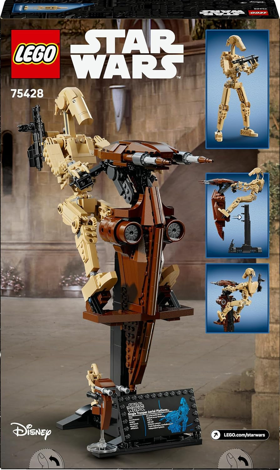 LEGO Star Wars 75428 Kampfdroide mit STAP Bauspielzeug - Spiel- und Ausstellungsfigur mit Speeder - Sammlergeschenk für Jungen ab 12 Jahren, Teenager und Fans von Die dunkle Bedrohung