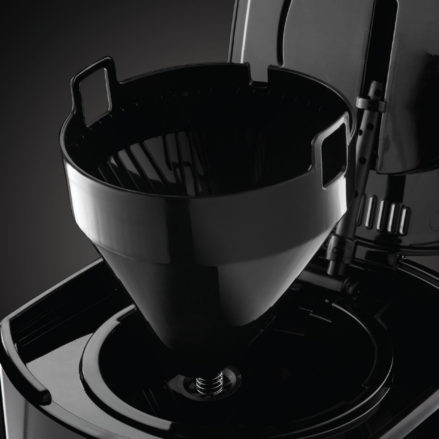 Cafetieră Russell Hobbs Luna Grey [Temporizator digital, Cap de duș pentru extracție și aromă optime] (1 până la 12 cești, Carafă din sticlă de 1,5 l, Placă de încălzire, 1000 W) Cafetieră cu filtru 23241-56