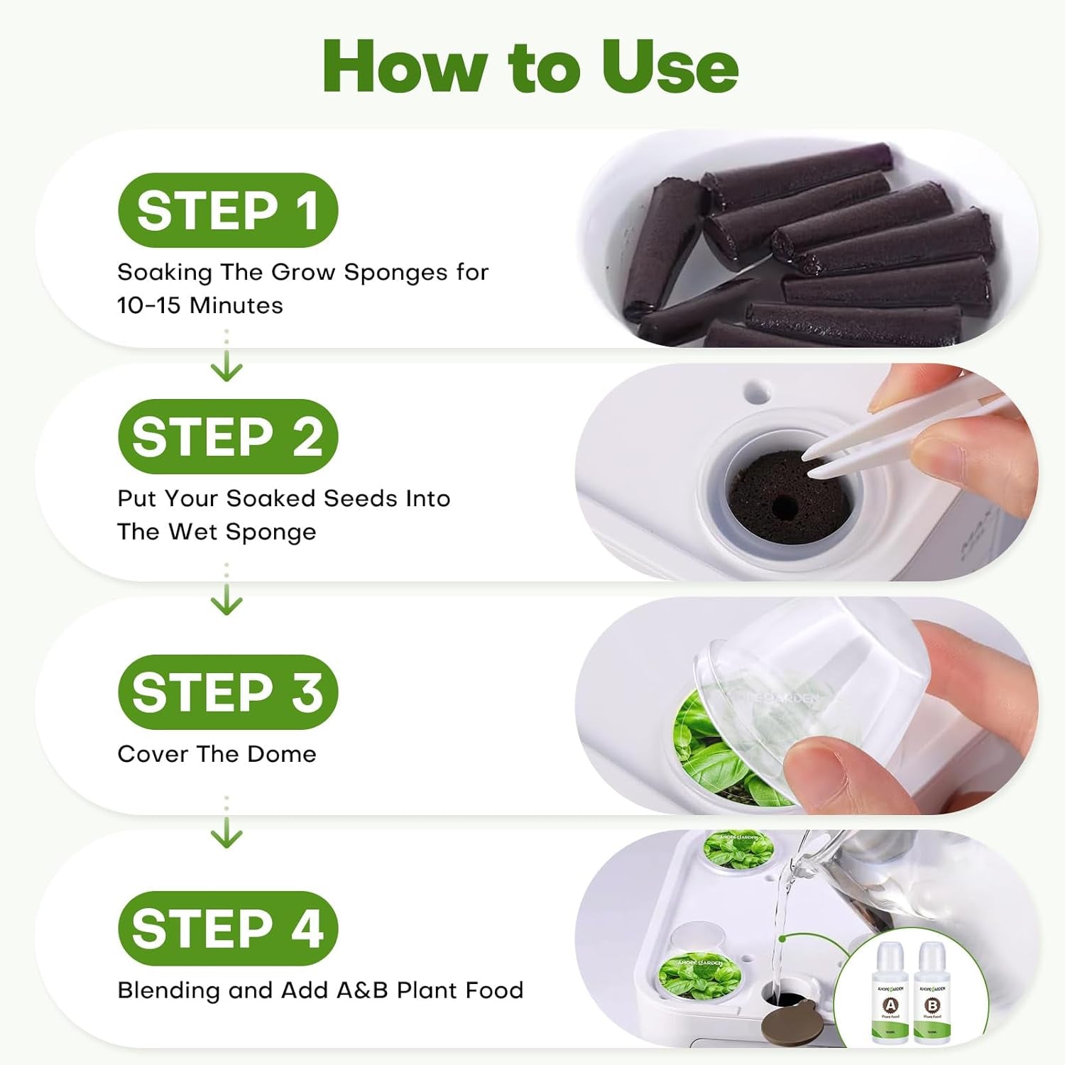 40-częściowy zestaw kapsułek z nasionami do hydroponicznego systemu uprawy w pomieszczeniach - regularne