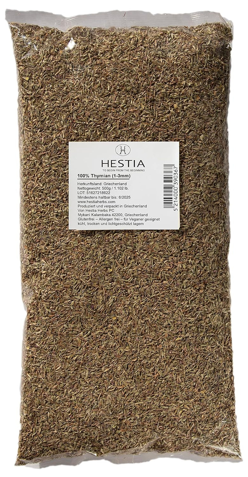 Hestia Herbs Griechischer getrechtenter Oregano 500 g, Allergenfrei – Vegan – GVO-frei