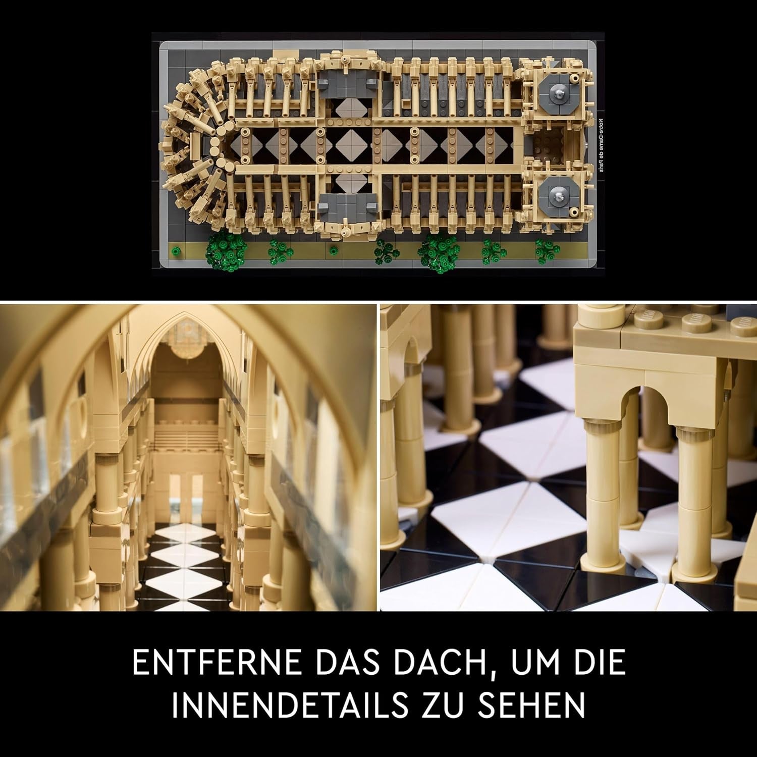 LEGO Architecture Notre-Dame De Paris, piesă de colecție pentru adulți, suvenir din Franța, cadou pentru femei, bărbați, globetrotteri și toți pasionații de istorie, model arhitectural 21061 Seturi de constructie Besuche den LEGO-Store