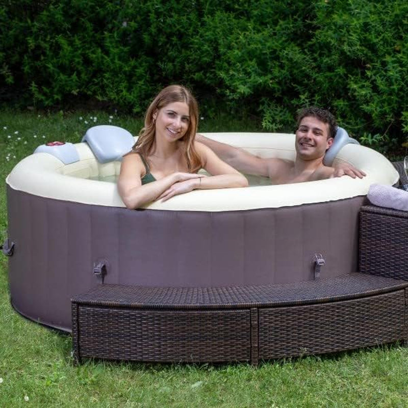 Spa gonflabil încălzit, 800 litri, negru, 180 x 180 x 65 cm