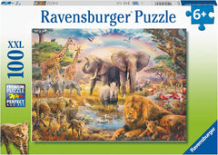 Puzzle pentru copii Ravensburger - Savana africană - puzzle de 100 de piese pentru copii de 6 ani și peste Puzzle Naty Shop Titlu implicit