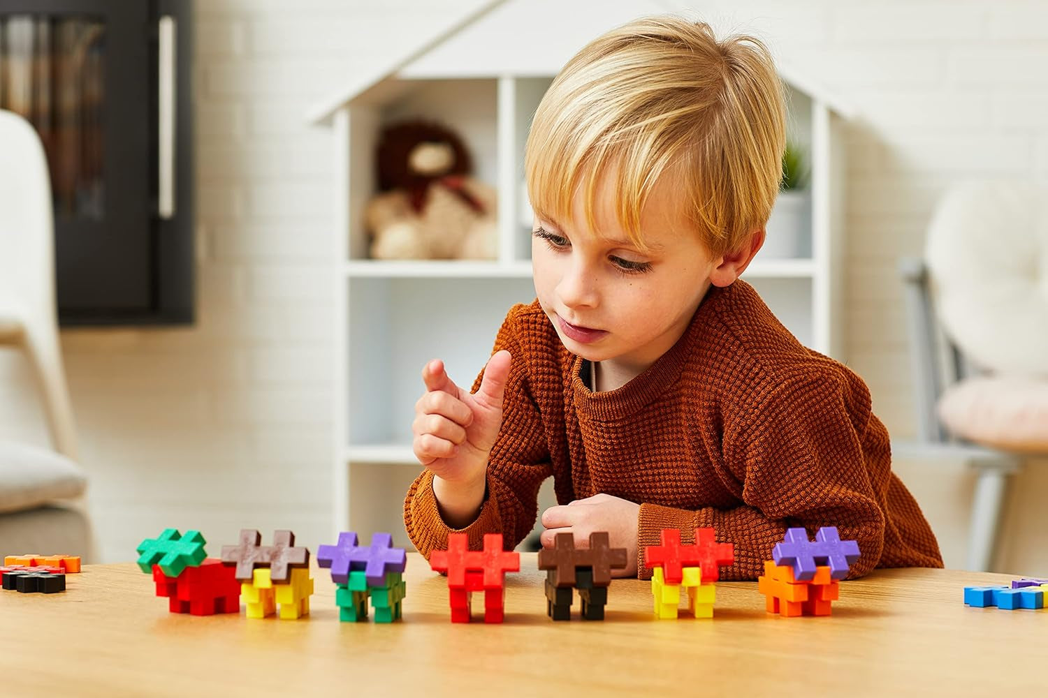 Plus-Plus 9603210 Geniales Konstruktionsspielzeug, Open Play Big Basic Mix, zestaw Bausteine, 100 sztuk, Mehrfarbig, Mehrfarbig