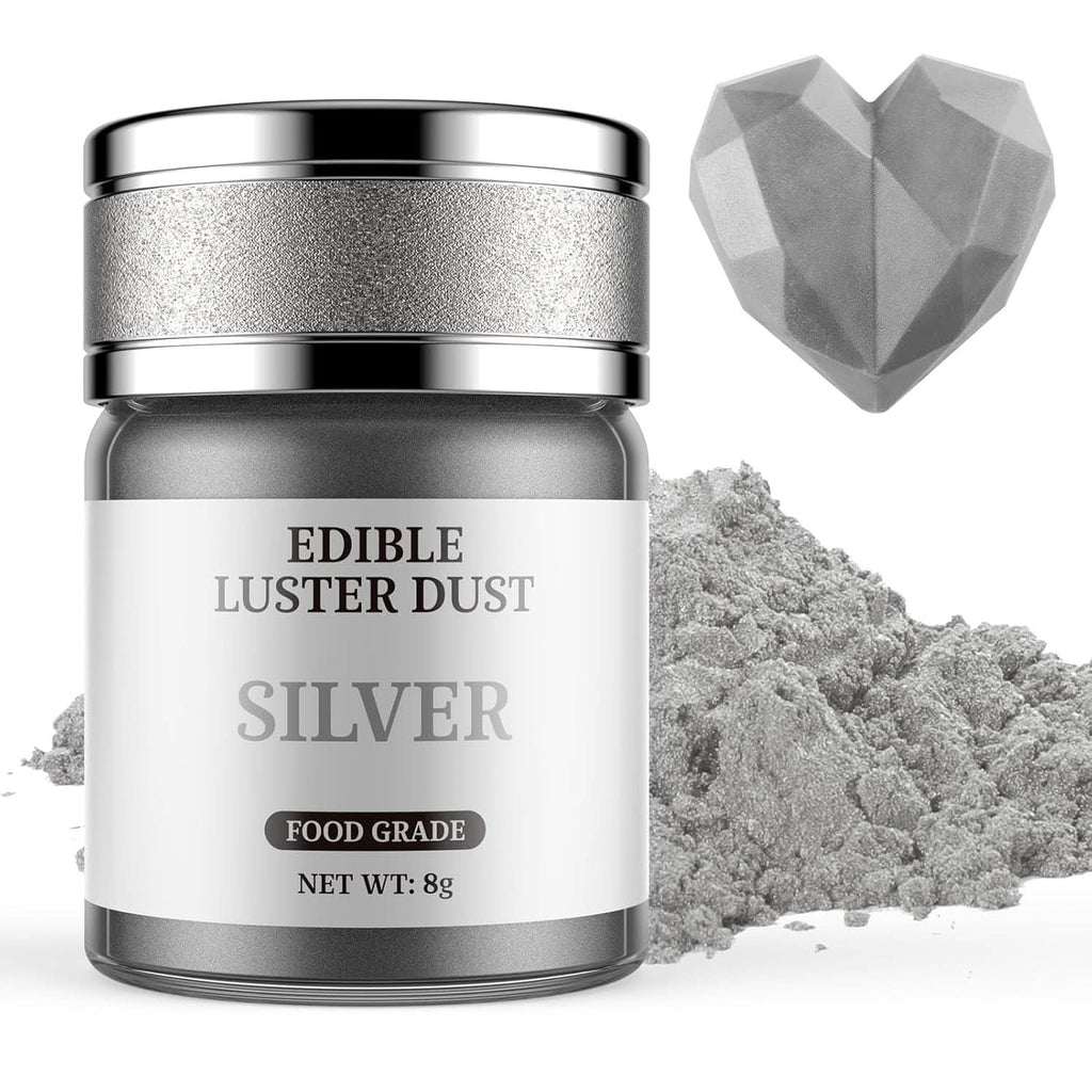 Glitter alimentar, 8 grame Glitter Naty Shop Argintiu