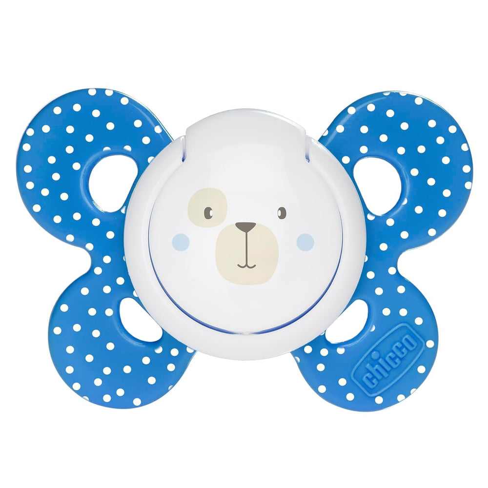 Chicco PhysioForma Comfort Suzetă 6-16 Luni, 1 Bucată, Suzetă cu Tetină din Silicon, Susține Respirația Fiziologică și Promovează Dezvoltarea Orală Corectă, Albastră
