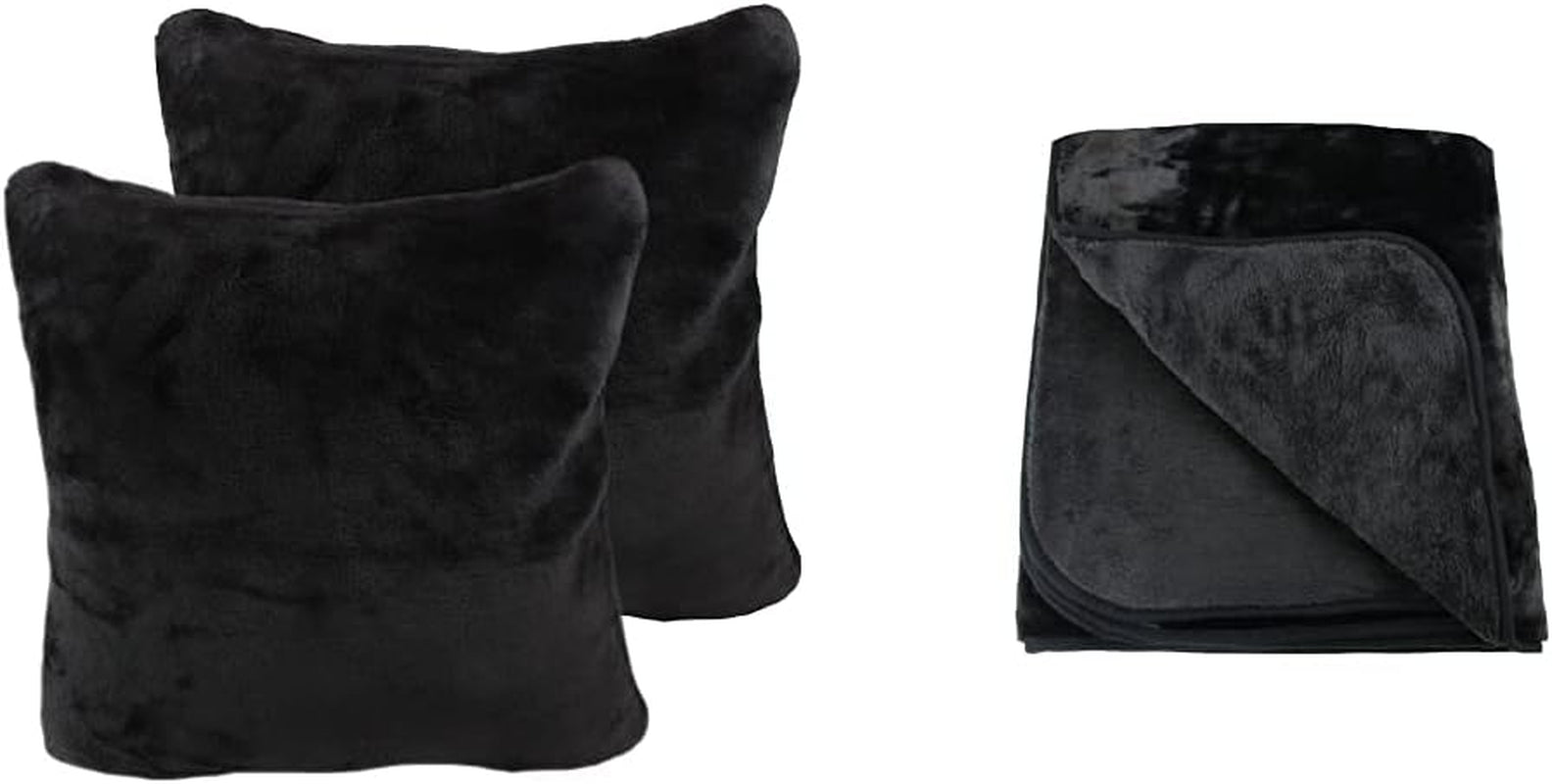 Amago - Wygodny kocyk o wyglądzie kaszmiru 220 x 240 cm - antracyt Łóżka i koce Amago Czarny Wygodny koc + poszewka na poduszkę 220 x 240 cm