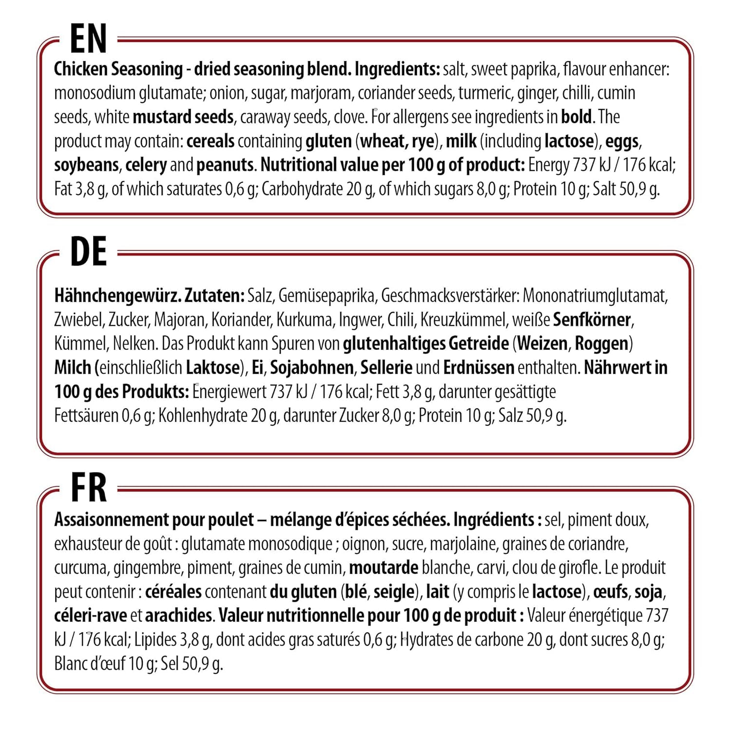 Prymat Hähnchengewürz 1100g, Gewürzmischung für Hhn, Turcja, Ente, Gans, Grillgewürze, Marynata für Fleisch im Streuer