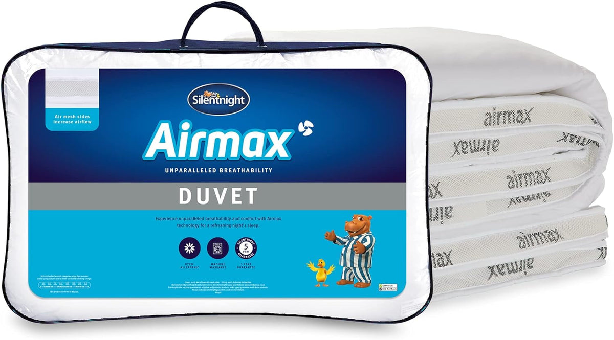 Kołdra Silentnight Airmax, 10,5 tog, podwójne łóżko, biała Kołdry i kołdry Naty Shop Łóżko podwójne Double