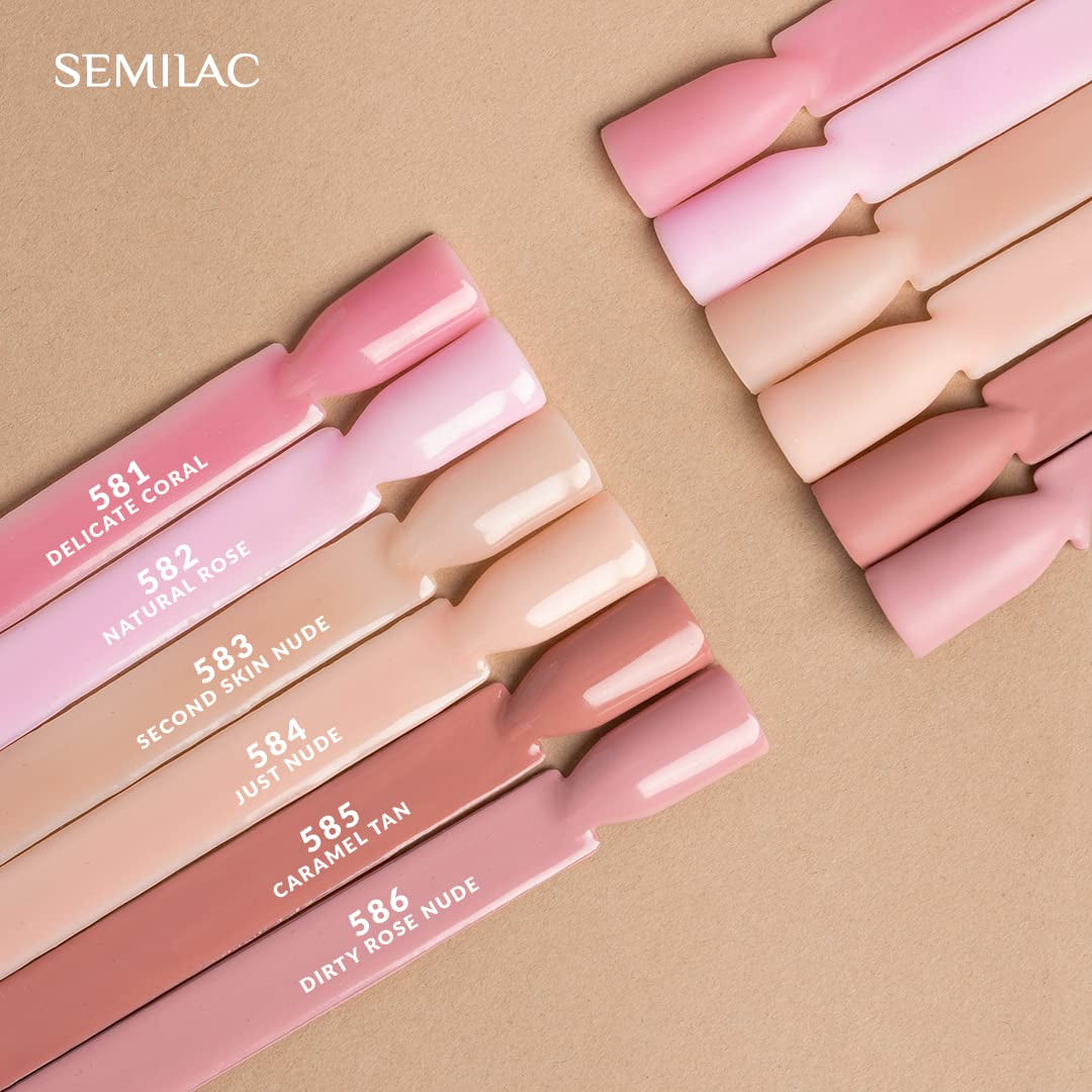 Semilac Lakier Hybrydowy UV 582 Natural Rose 7ml Kolekcja Naked Nails