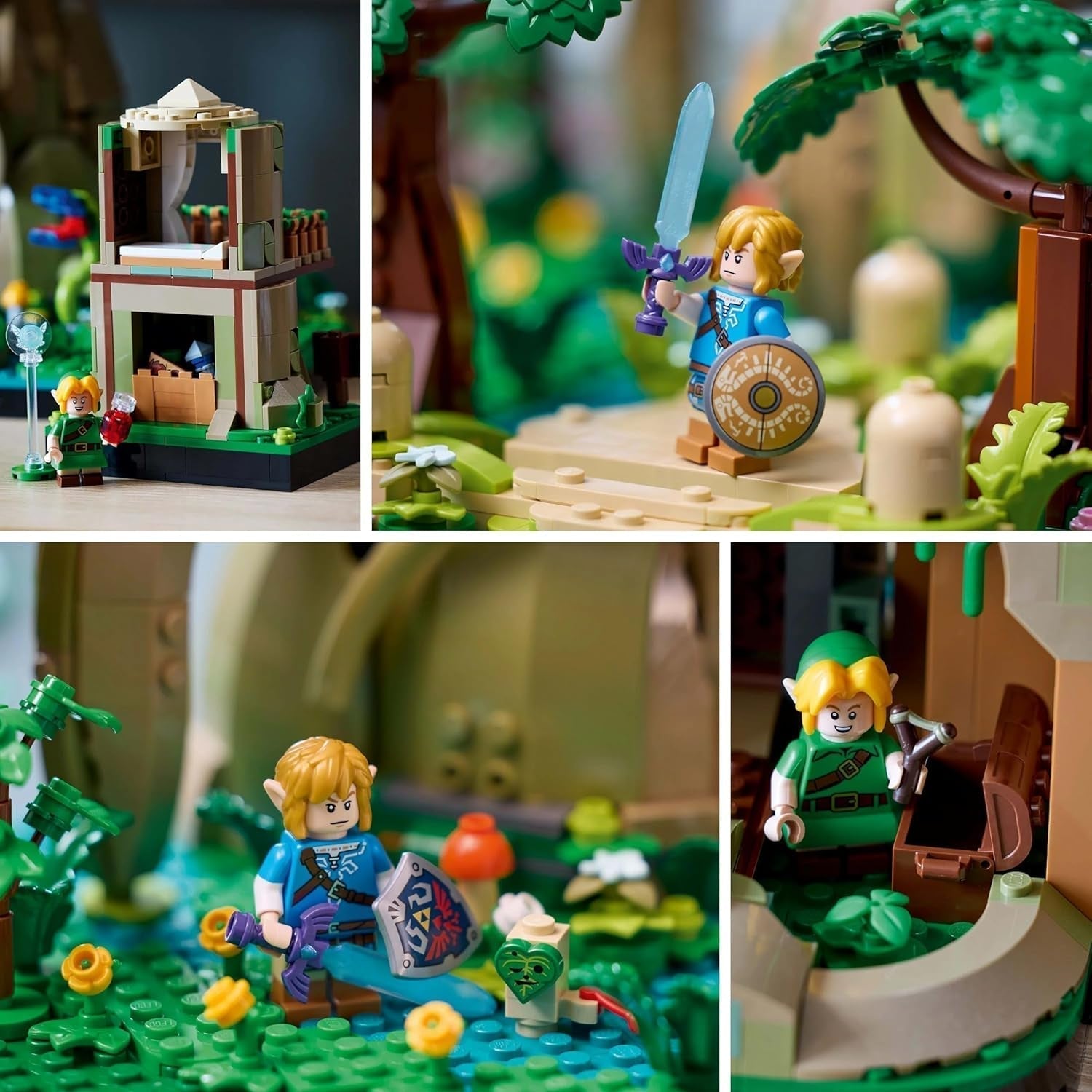 LEGO The Legend of Zelda Deku Tree 2-w-1 — element kolekcjonerski z minifigurkami Księżniczki Zeldy i 3 Linkami — zestaw do budowania dla dorosłych i pomysł na prezent dla fanów gier wideo — 77092 Zestawy do budowania Besuche den LEGO-Store