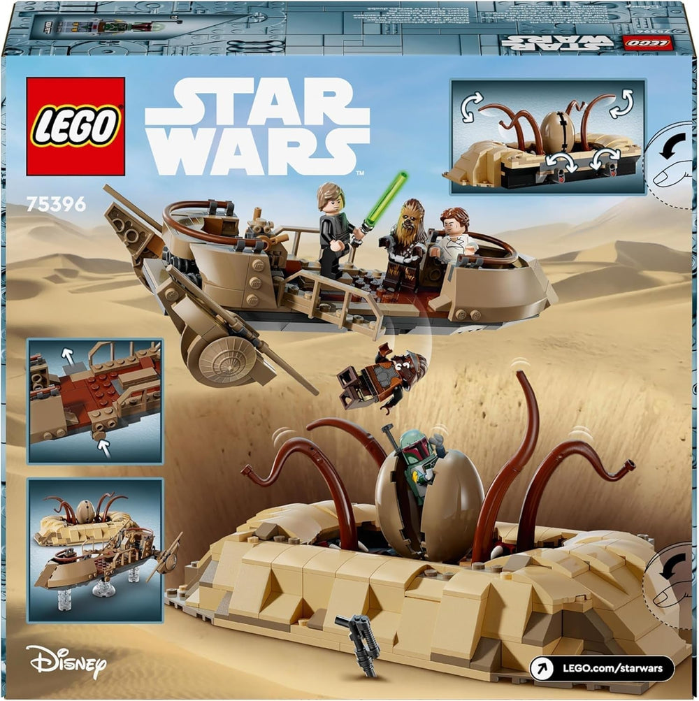 LEGO Star Wars: Powrót rycerza Jedi Desert Skiff i Sarlacc Pit Fantasy Kolekcja i zestaw do budowania Zabawka do budowania Prezent dla chłopców, dziewcząt i wszystkich fanów 75396 Zestawy do budowania Besuche w sklepie LEGO