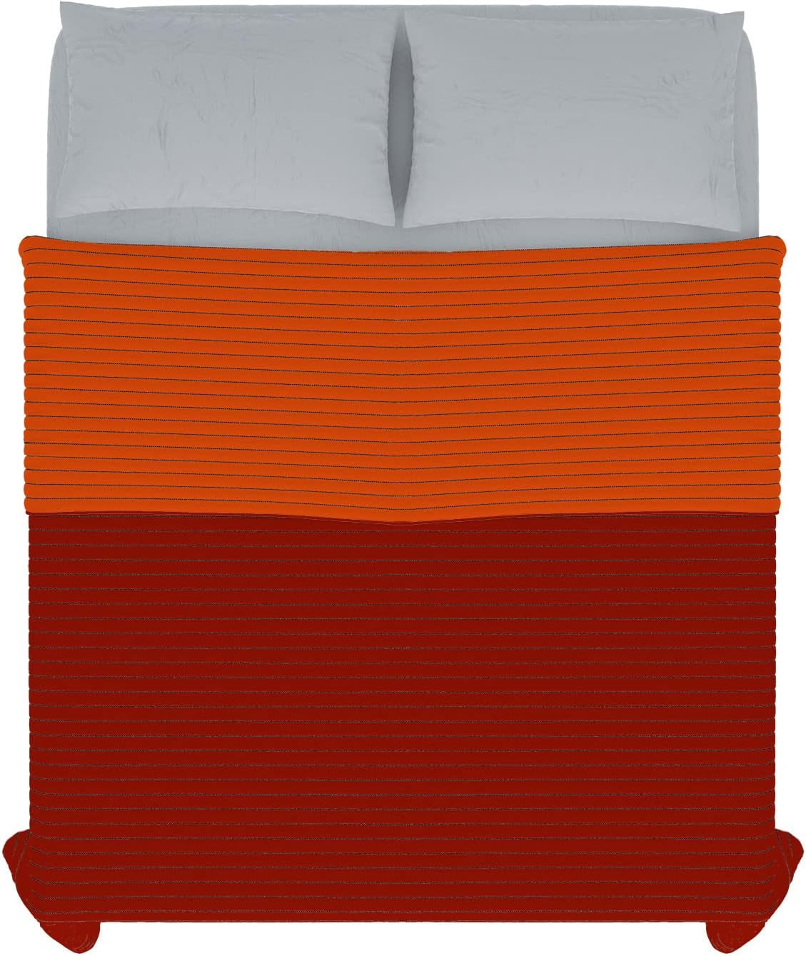 Letnia kołdra z mikrofibry pomarańczowo-rdzawa na podwójne łóżko 250 x 250 cm Kołdry i kołdry Naty Shop