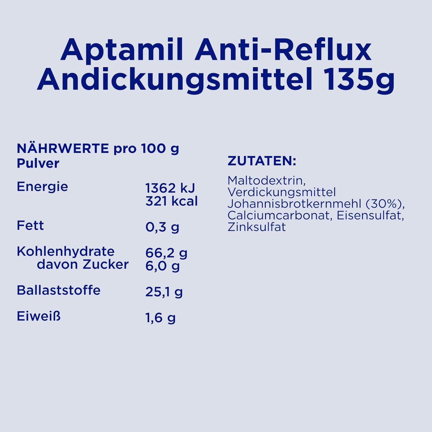 Aptamil Anti-Reflux - Kompletna formuła od urodzenia Zarządzanie dietą Wymioty i zarzucanie pokarmu Pokarm dla niemowląt Mleko w proszku 6 x 135g