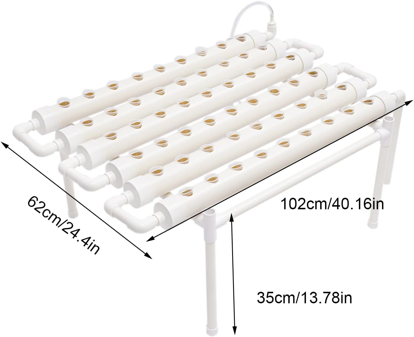 Hydroponische Systeme Zestaw do uprawy Hydrokultur Roślina Warzywo Hydroponika Pflanzen BewäSserung System Zestaw do ogrodu Narzędzia ogrodowe Pflanze Witryny Uprawa hydroponika Hydroponisches Anzuchtsystem 54LöCher 6Rohr