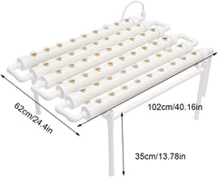 Hydroponische Systeme Zestaw do uprawy Hydrokultur Roślina Warzywo Hydroponika Pflanzen BewäSserung System Zestaw do ogrodu Narzędzia ogrodowe Pflanze Witryny Uprawa hydroponika Hydroponisches Anzuchtsystem 54LöCher 6Rohr