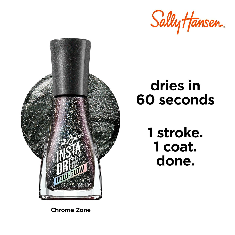Insta-Dri Holo-Glow lakier do paznokci, strefa chromu, łatwy w użyciu, długotrwały, piękne kolory, łatwy w aplikacji, bez odprysków, 19ml