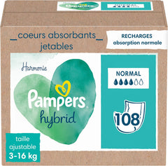 Pampers (stara wersja), opakowanie 108 pojedynczych arkuszy chłonnych, standard - 1 sztuka