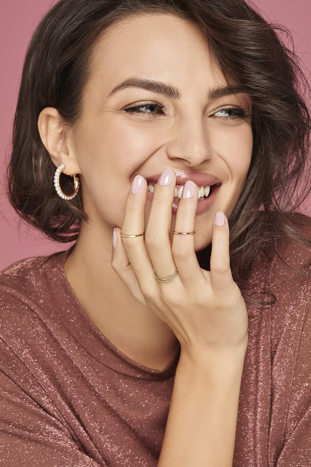 Zestaw lakierów do paznokci Milano wzmacniających łamliwe i opuchnięte paznokcie 9,5 ml oraz lakier do paznokci 10 Days Long N.882 Nude Rose, długotrwały połysk, 11 ml