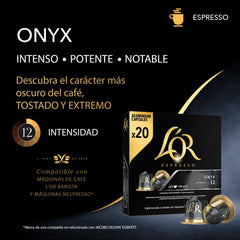 L'OR Espresso Kaffeekapseln Onyx | Intensität 12 | 200 kompatible Kapseln Nespresso (R)* - Amazon Exclusive
