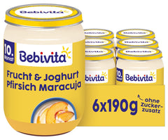 Owoce i jogurt/Quark DUO Brzoskwinie Marakuja/Jogurt, 190g opakowanie 6 sztuk (6x190g)