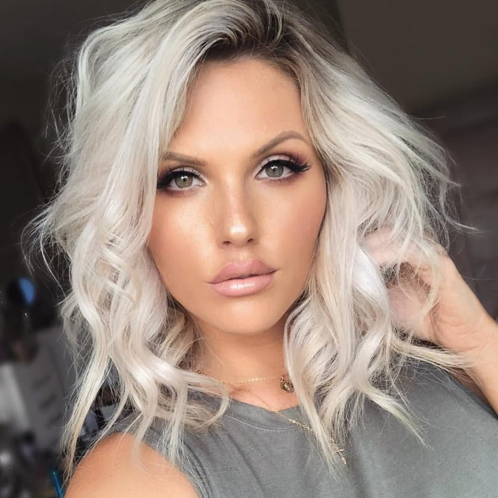 Vopsea de păr Stick - Culoare temporară a părului Cretă Pieptene netoxic, lavabil pentru fete, mascara pentru păr, set de culoare pentru păr, alb Vopsea pentru par Naty Shop