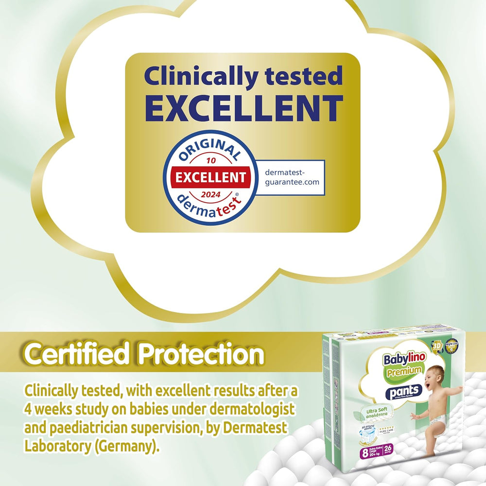 Spodnie Premium rozmiar 8 z ultramiękkim filtrem, XXL (20+ kg), 104 sztuki