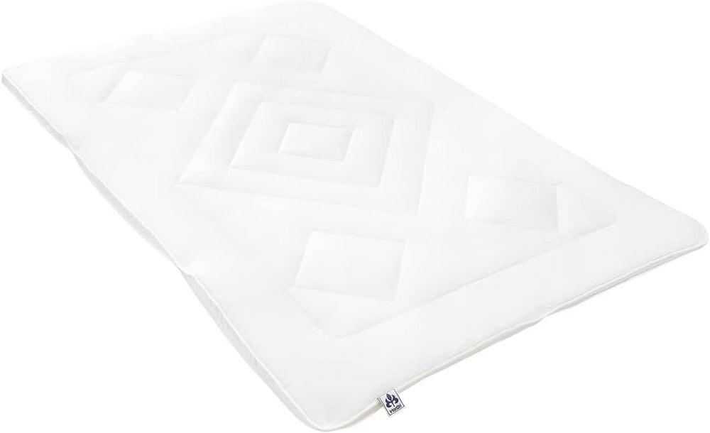 Kołdra Irisette Noblesse na każdą porę roku - Wyprodukowano w Niemczech - Kołdra z poszewką z czystej bawełny, 135 x 200 cm, z certyfikatem Ã-ko-Tex Kołdry i kołdry Naty Shop Single 155 cm X 200 cm 4 pory roku