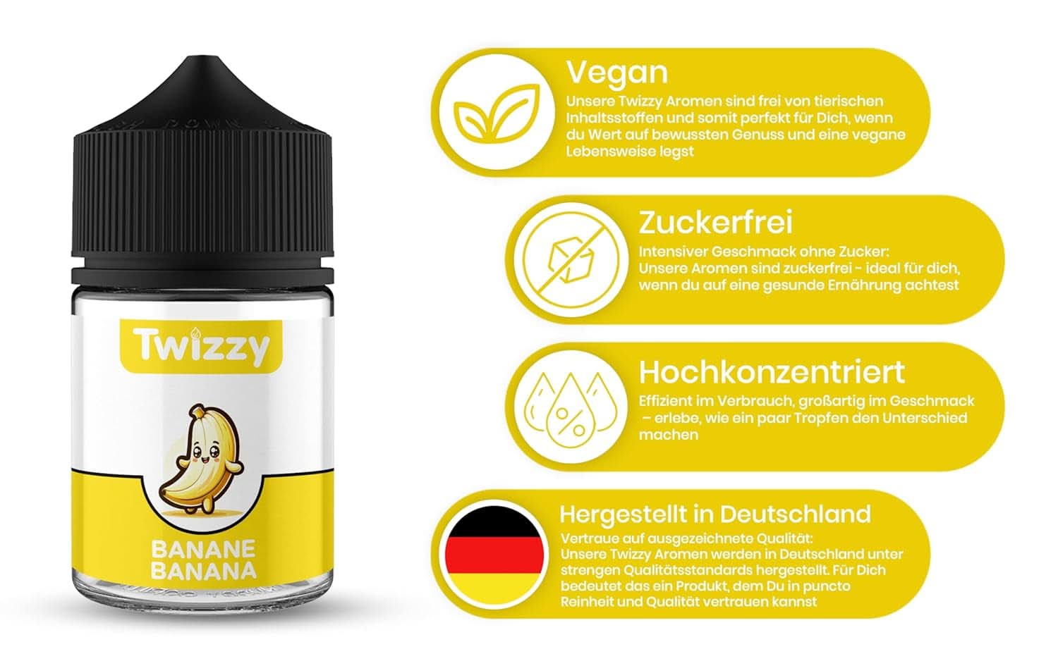 Twizzy Bananowy aromat spożywczy - 60 ml - Intensywny smak - Idealny do wypieków Aromas Naty Shop