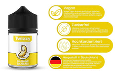 Twizzy Bananowy aromat spożywczy - 60 ml - Intensywny smak - Idealny do wypieków Aromas Naty Shop