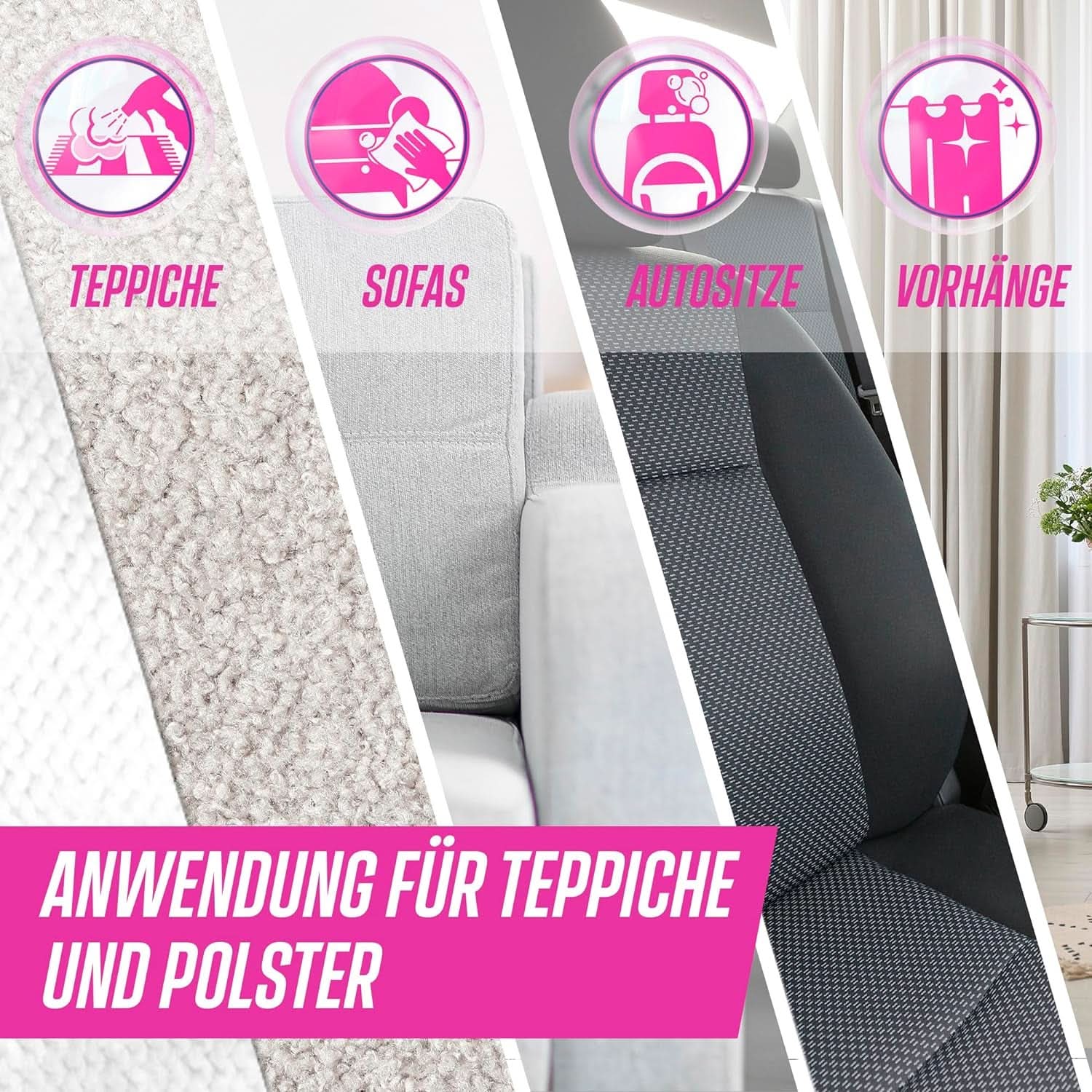 Vanish Oxi Action Multi - Odplamiacz do tekstyliów w sprayu - 660 ml - Detergent do tekstyliów do dywanów i tapicerki - przeciw brudowi i zapachowi moczu Naty Shop