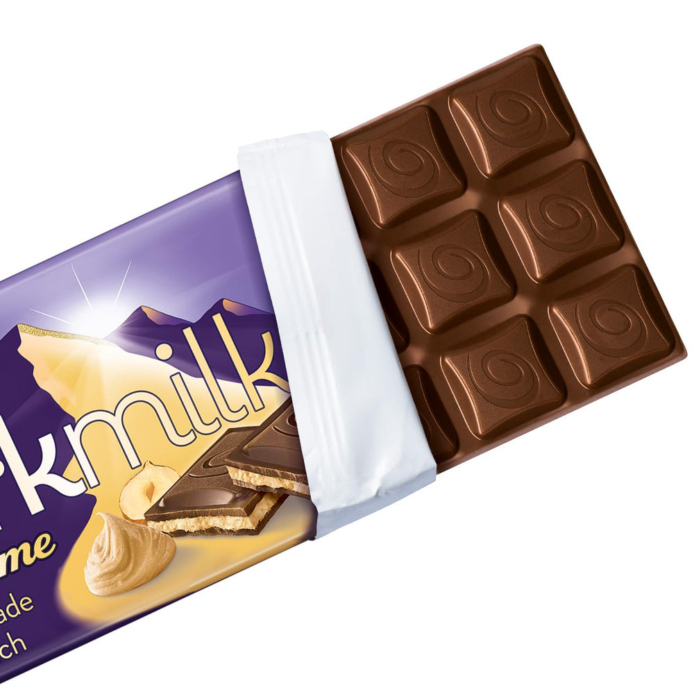 Milka Black Milk – Alpejska czarna czekolada z mleczno-kremowym nadzieniem nugatowym – 85g