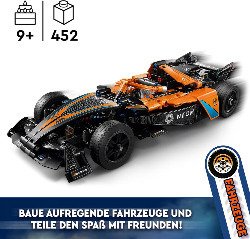 LEGO Technic Samochód wyścigowy Formuły E NEOM Mclaren, zabawka samochodu wyścigowego dla 9-letnich chłopców i dziewcząt, zestaw modeli samochodów, dekoracje do pokoju dziecięcego, pomysł na prezent urodzinowy 42169 Zestawy do budowania Szukaj w sklepie LEGO