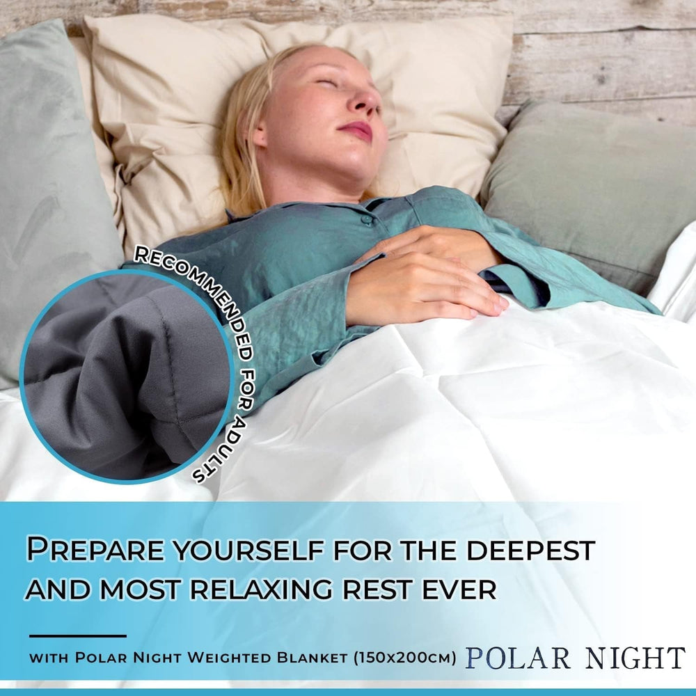 Koc obciążany Polar Night dla dorosłych 150 X 200 cm, 9 Kg - Koc obciążany do głębokiego snu, koc ciężki, koc terapeutyczny ze 100% mikrofibry, koc relaksacyjny Oeko-Tex® 100 Comforter Standardowe łóżka i koce Polar Night