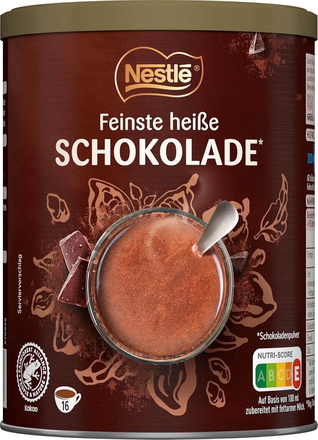 Gorąca czekolada Nestlé Finest, 1 opakowanie (1 X 250 g) Kakao i gorąca czekolada Naty Shop 250 gramów czekolady