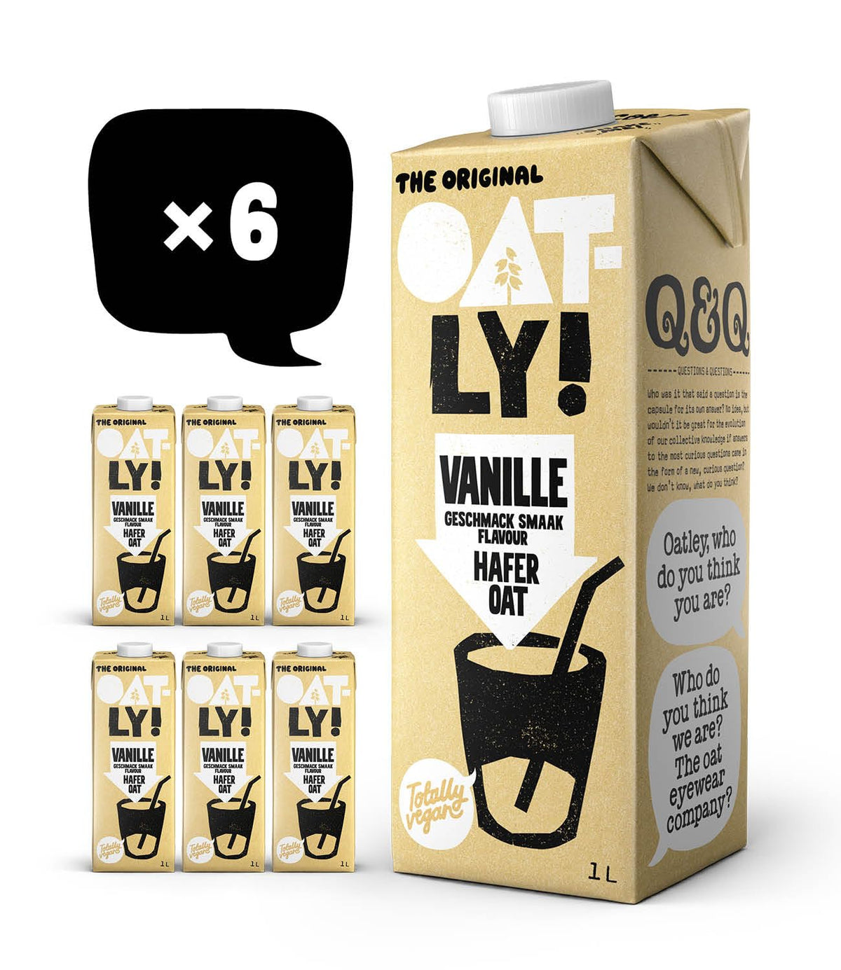 Oatly Haferdrink Vanille 1L (6 sztuk)