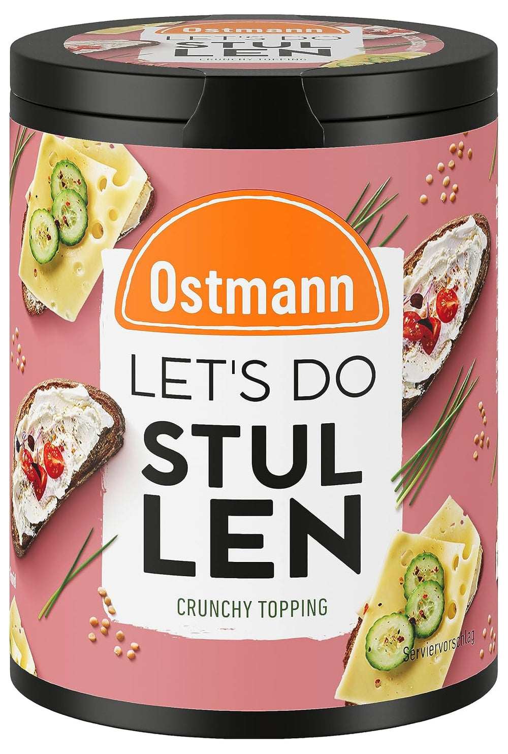 Ostmann Gewürze - Zróbmy Awokado | Gewürzsalz für Avocado, Guacamole lub Bowls | Crunchy Topping z Gewürzen, Kräutern i schwarzem Sesam | 70 g w koszu Metalldose