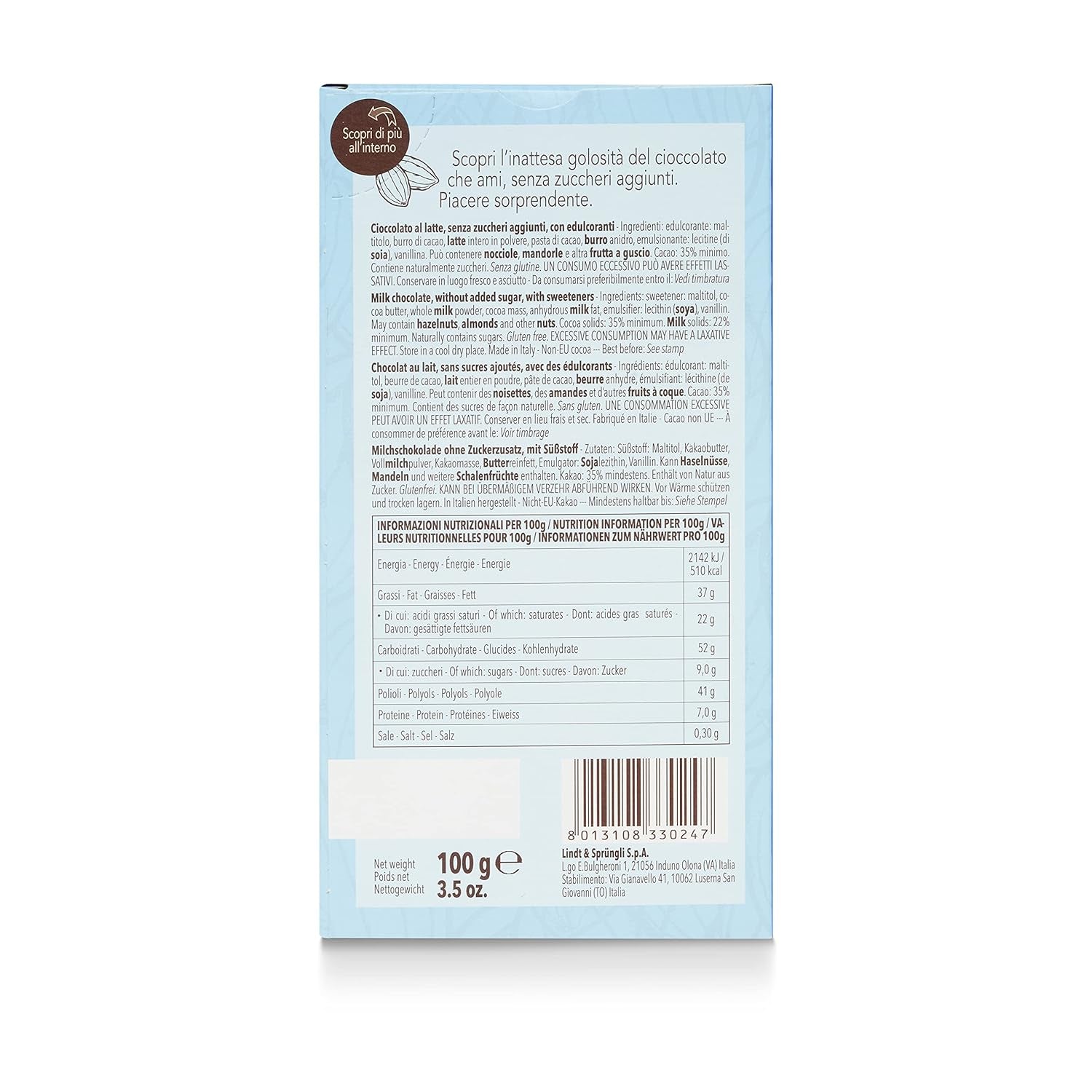 Batony laktozowe bez dodatku cukru 100g