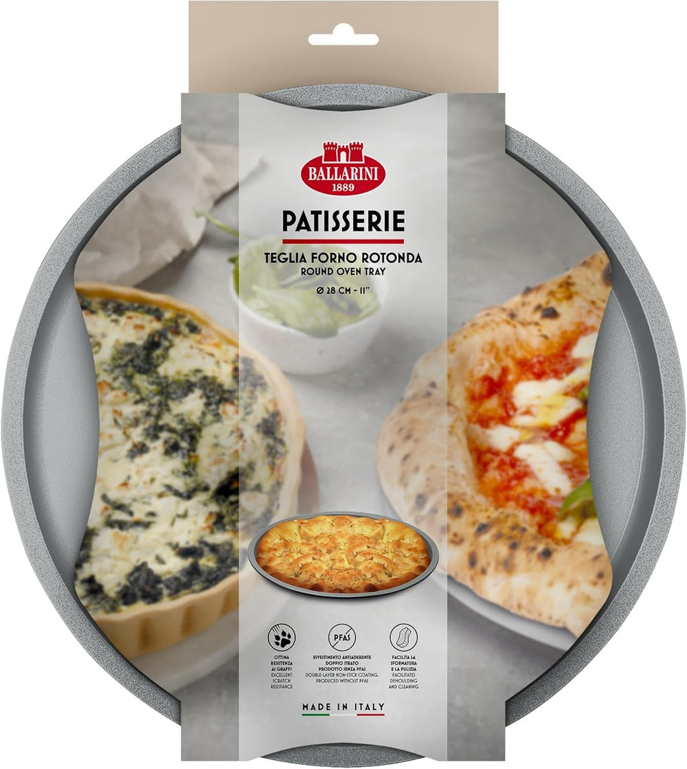 Ballarini, Blacha do pieczenia, różne modele Blachy i formy do pieczenia Naty Shop Szary Okrągła blacha do pieczenia 28 cm