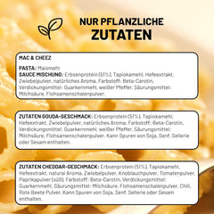 Cultured Foods Wegański zestaw 3-er Wegański makaron z serem, sosem Gouda, sosem Cheddar, Laktosefrei Glutenfrei MAC i CHEEZ CHEATCHEEZ