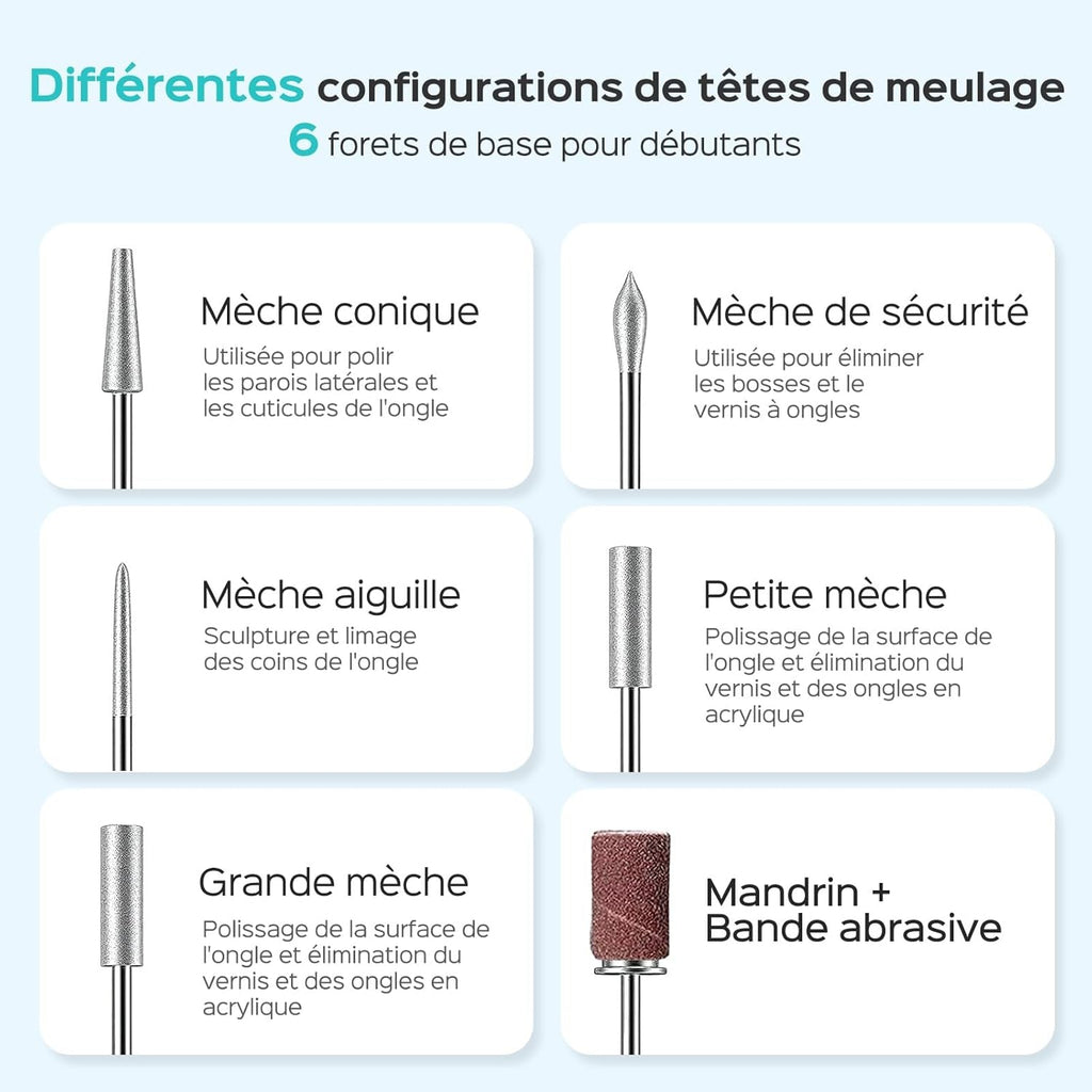 COSLUS Nagelfräser Kabellos Tragbar Für Gelnägel: Elektrische Nagelfeile Stufenloser Geschwindigkeitsregelung Für Maniküre Pediküre Und Acrylnägel Plastik Nail Drill Für Anfänger & Nagelstudio Zuhause